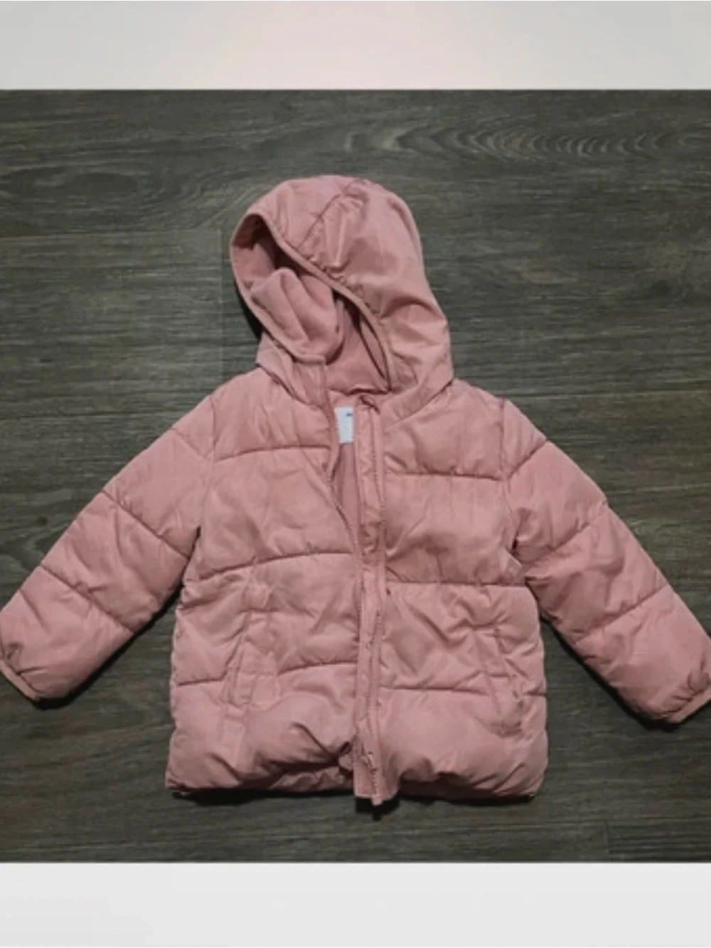 Old Navy Hooded Puffer Jacket in Dusty Pink